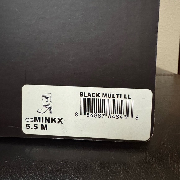 Black Faux Leather Ankle Boots G by Guess Sz 5.5 - Picture 4 of 14